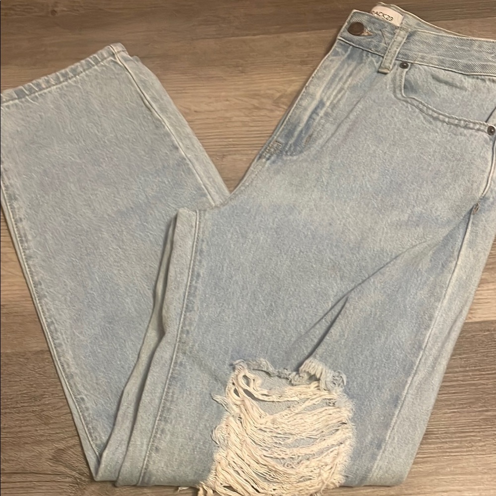 Light Blue Distressed Women's Jeans